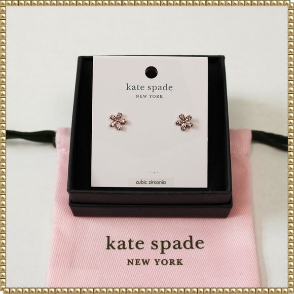 kate spade Jewelry - Nwt Kate Spade Gleaming Gardenia Rose Gold Flower Stud Earrings